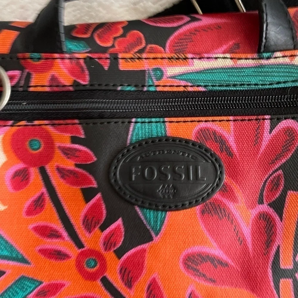 Fossil floral Key per flap medium large bag